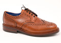 Sowerby Batsford country brogue shoes in tan cutter turmeric leather, featuring classic perforated detailing and durable Dainite studded soles
