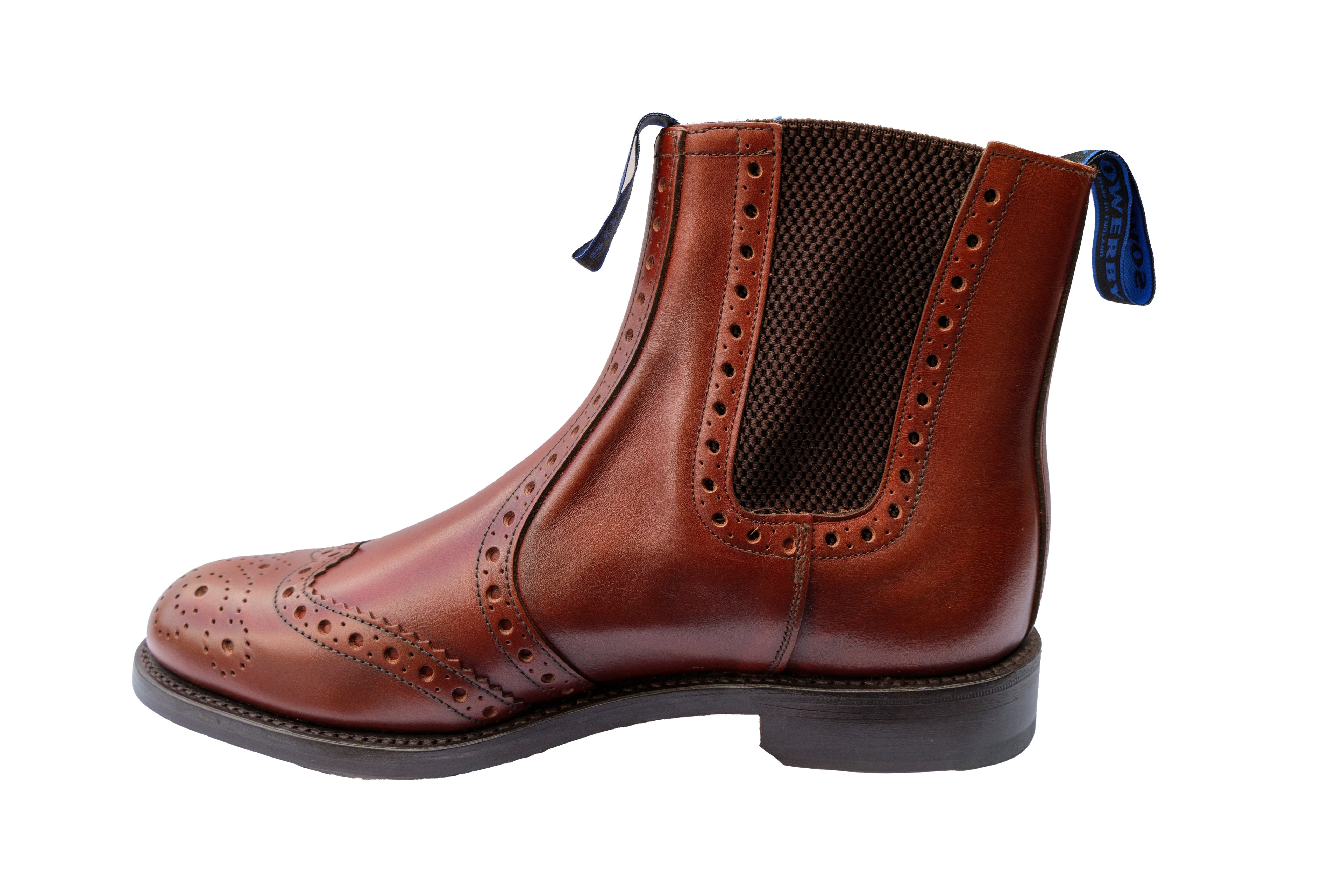 Sowerby Burford Tan Wax Leather Brogue Dealer Boots