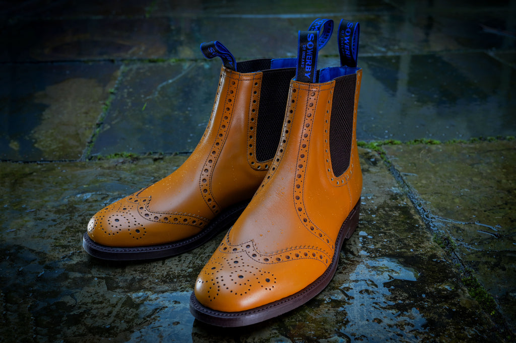 Sowerby Gloucester Tan Brogue Goodyear Welted Dealer Boots