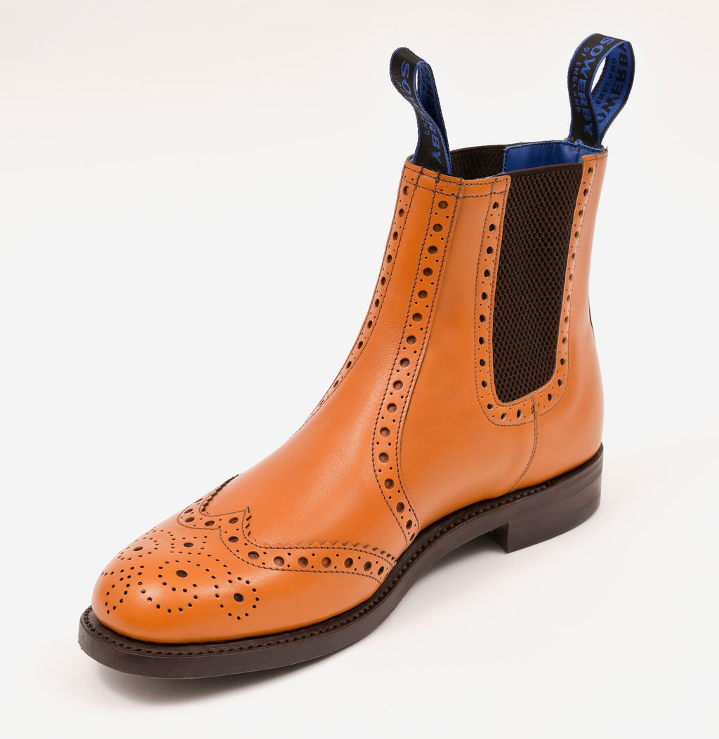 Sowerby Gloucester Tan Brogue Goodyear Welted Dealer Boots