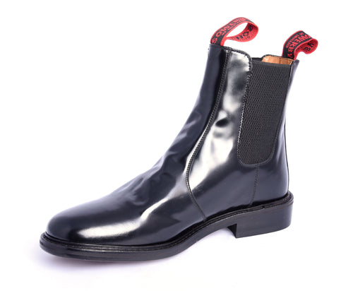 Sowerby Aldershot Black Polished Leather Dealer Boots